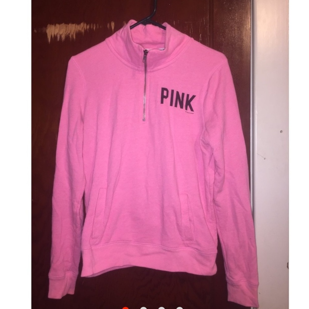 Victorias Secret Pink half zip sweater